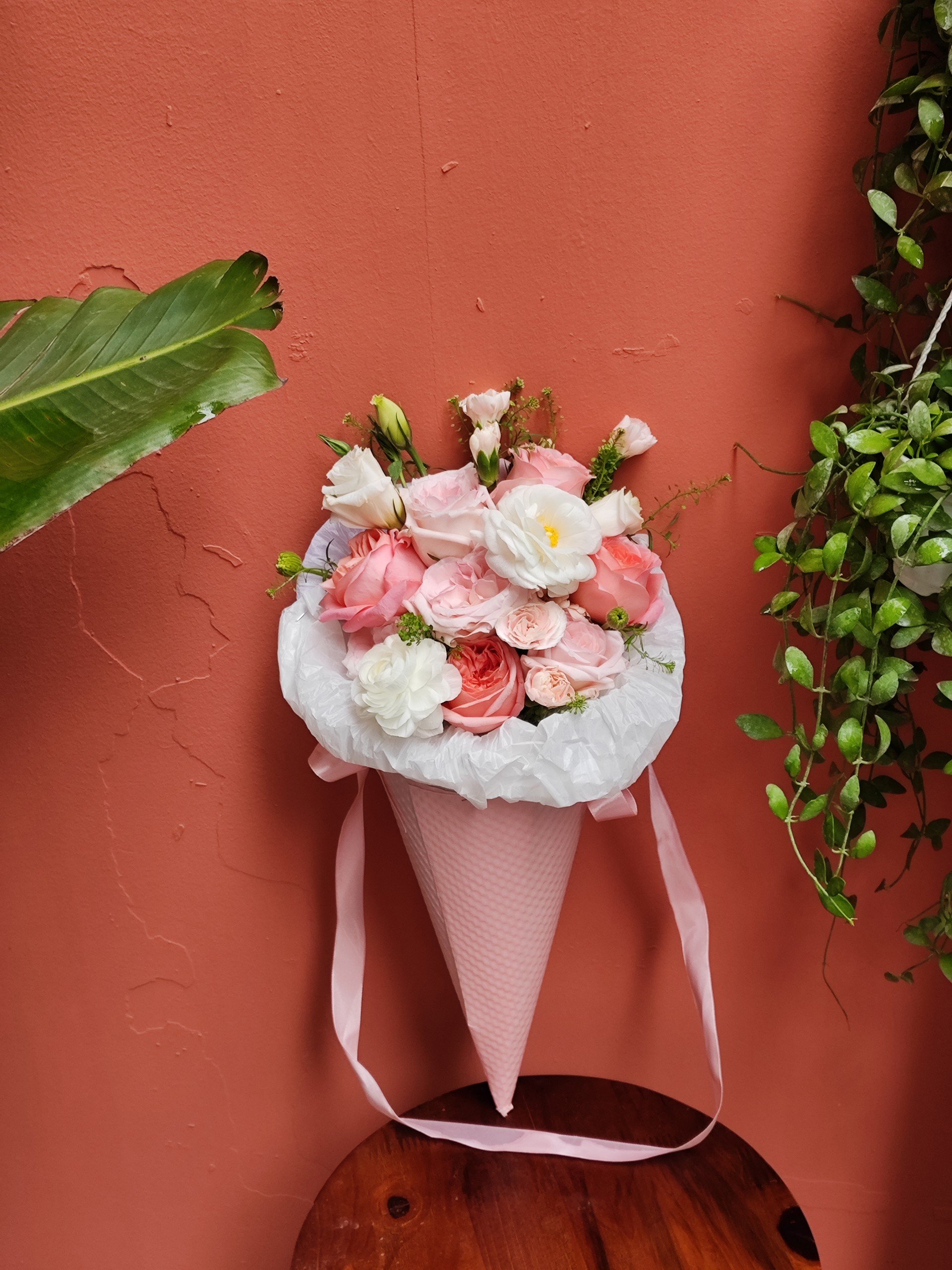 Bó ốc quế size S - Tone hồng