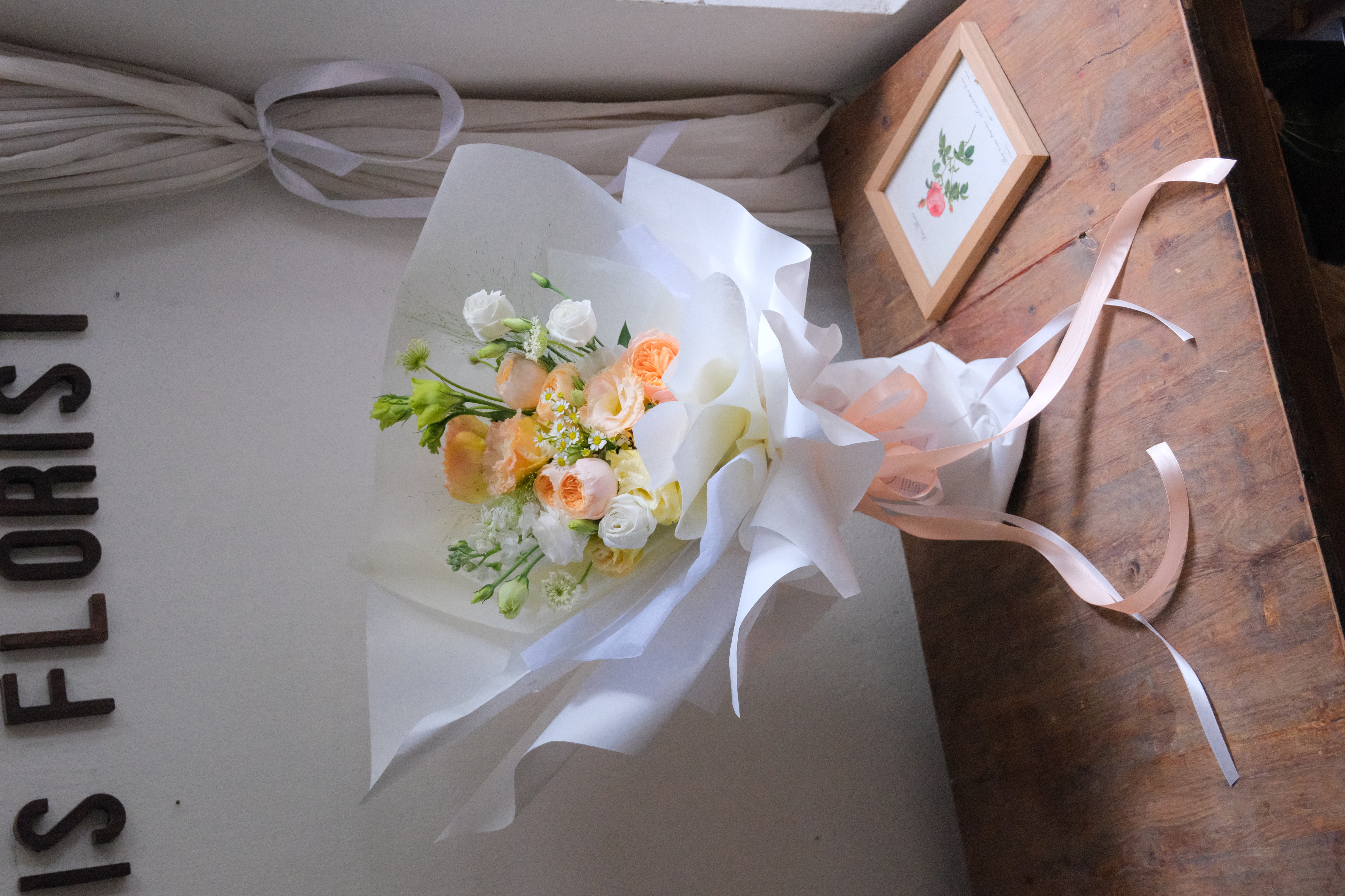 FS BOX - Bó hoa size S (tone cam) - Set kèm hộp_thumbnail_2