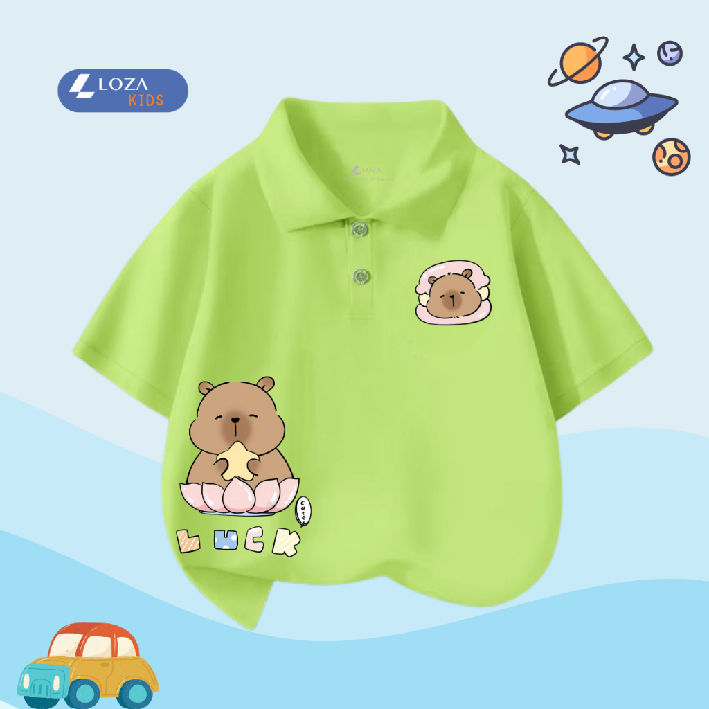 Áo polo bé trai in hình Capy Luck - Loza Kids PL3097_thumbnail_8