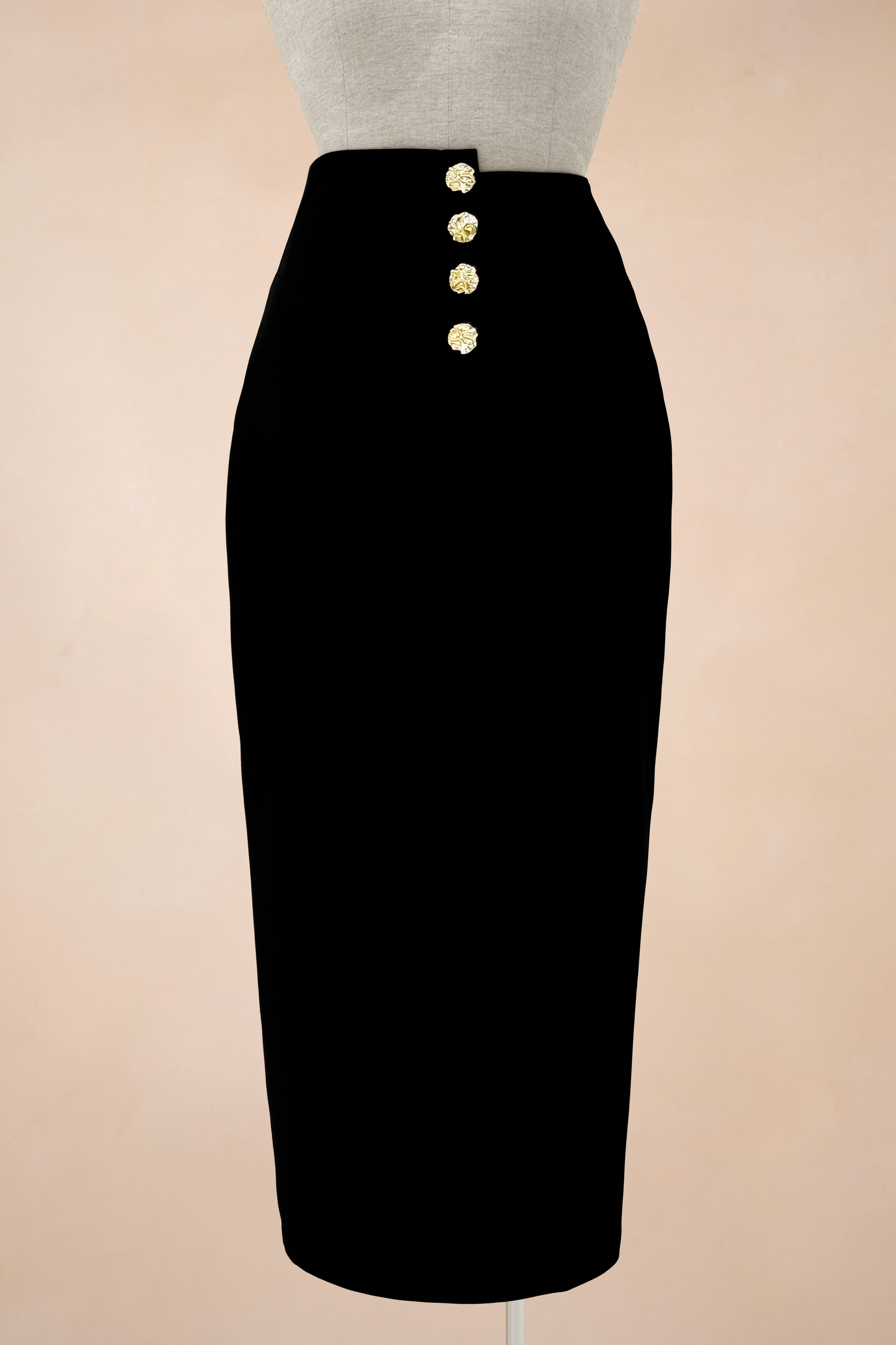 Chân Váy Bút Chì Cúc Đồng