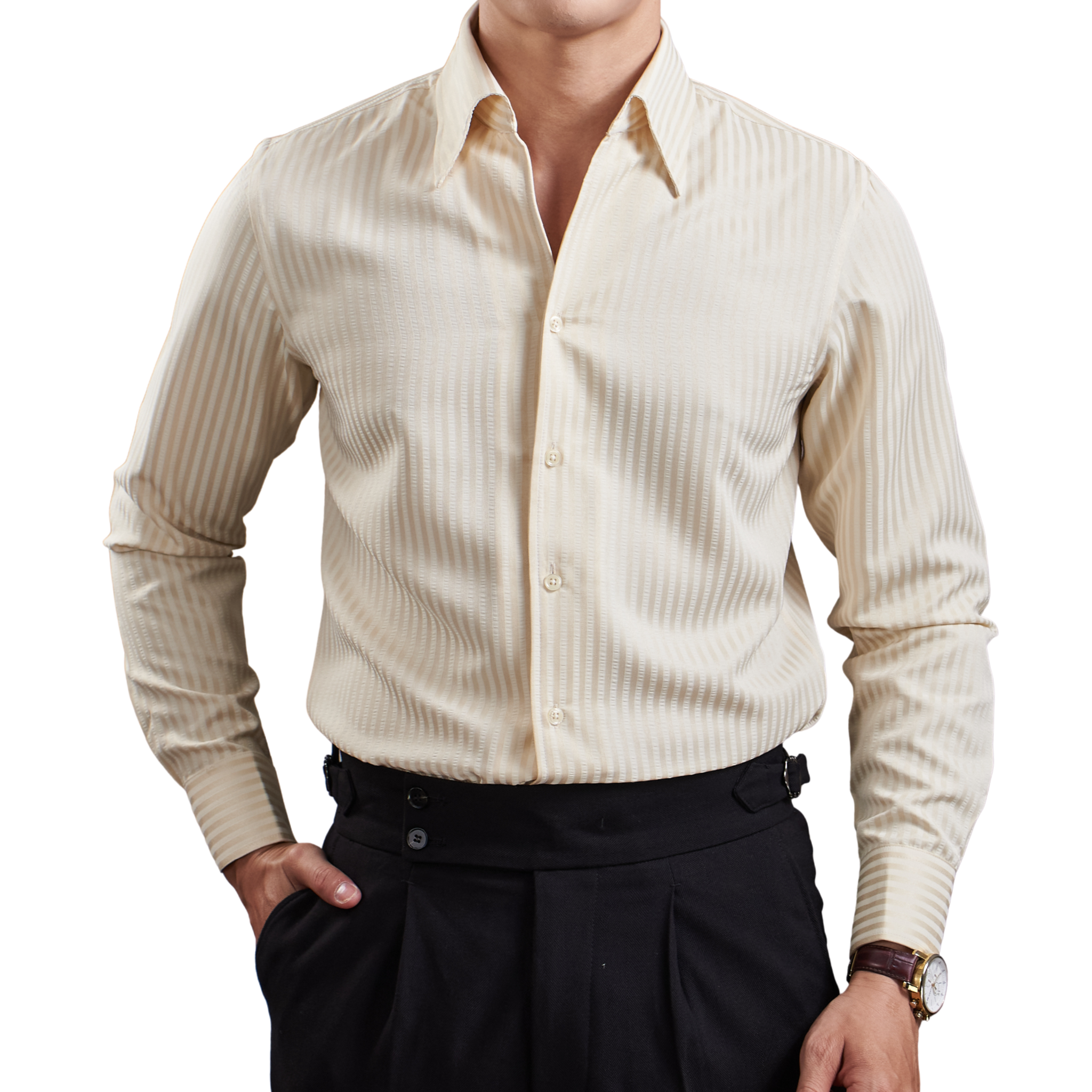 Áo Sơ Mi Seersucker Cổ Button Down_thumbnail_4