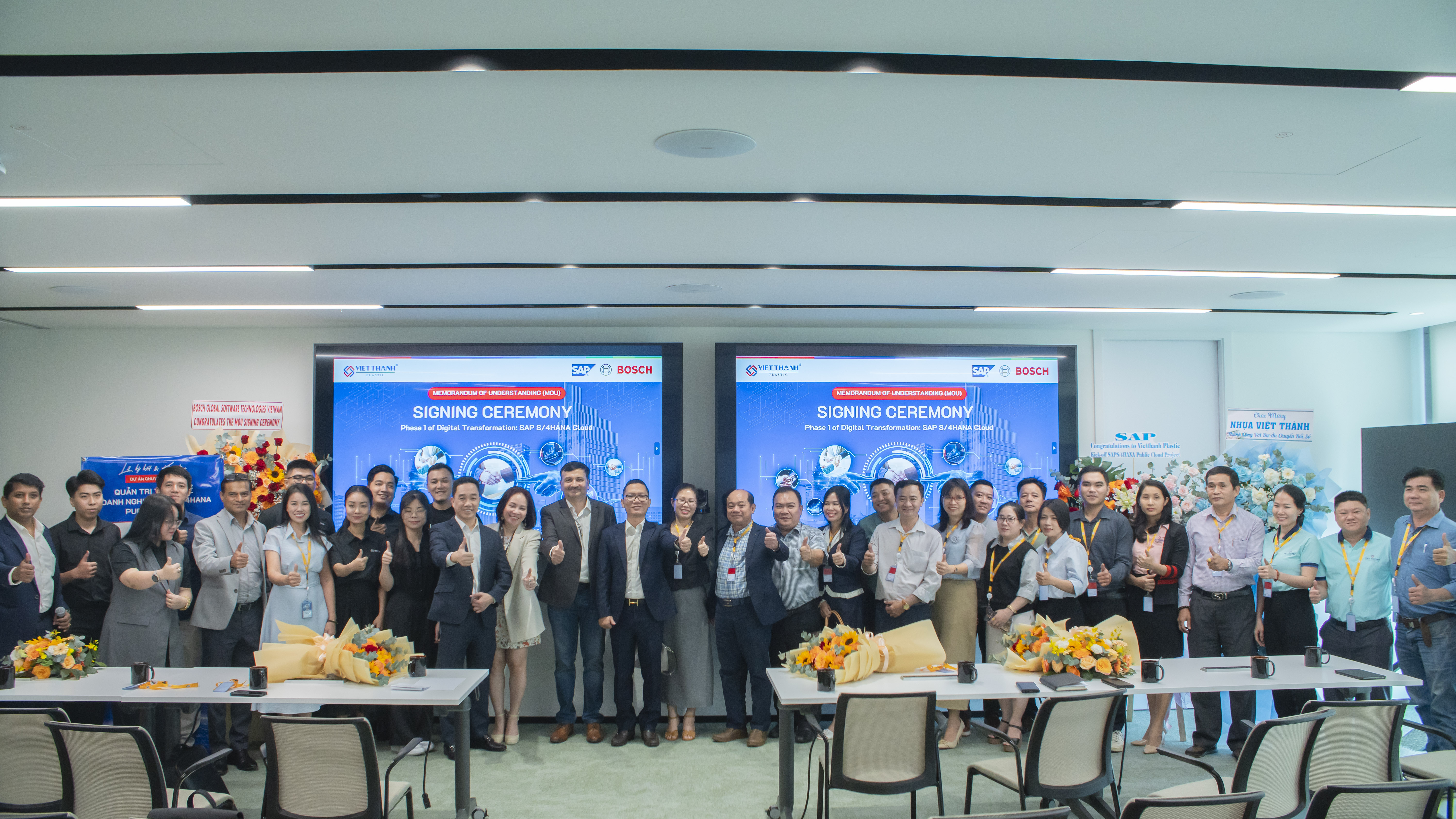 NHỰA VIỆT THÀNH VÀ BOSCH CHÍNH THỨC KÝ KẾT & KHỞI ĐỘNG DỰ ÁN CHUYỂN ĐỔI SỐ QUẢN TRỊ TỔNG THỂ DOANH NGHIỆP SAP S/4HANA PUBLIC CLOUD
