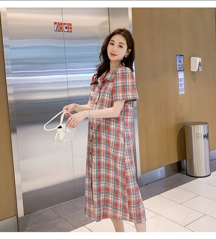 Váy sơ mi caro đỏ