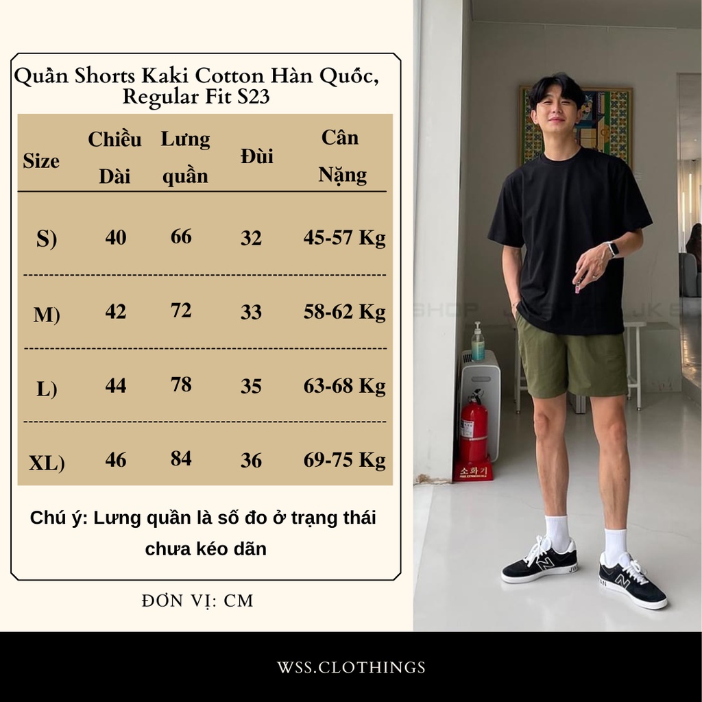 Quần Shorts Khaki Nam mặc nhà, Style Hàn Quốc | Soft Khaki Shorts [Regular Fit S23]_thumbnail_8