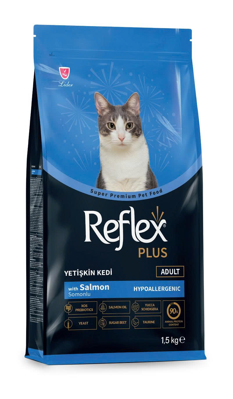 Thức ăn cho mèo Reflex Plus Adult Cat Food Salmon (vị cá hồi) 1,5kg
