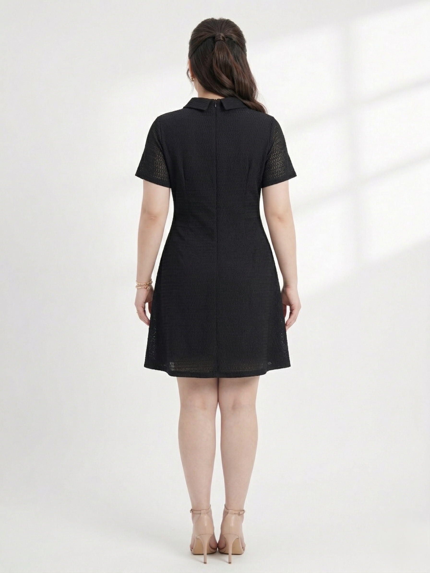 BIGSIZE - Đầm dáng A thun sọc kiểu V-DA199_thumbnail_3