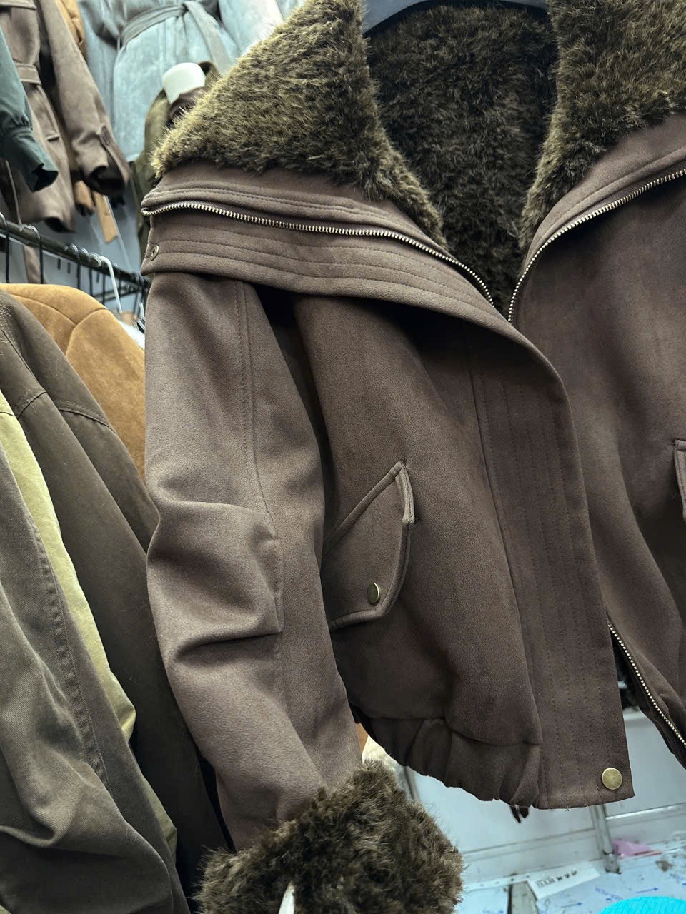 Áo khoác da lộn trần lông - K57_thumbnail_3