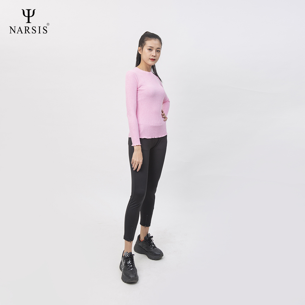 ÁO THU ĐÔNG NỮ L0075 NARSIS VẢI LEN COTTON ẤM ÁP, THOÁNG MÁT, GIỮ ẤM TỐT, MỀM MẠI_thumbnail_4