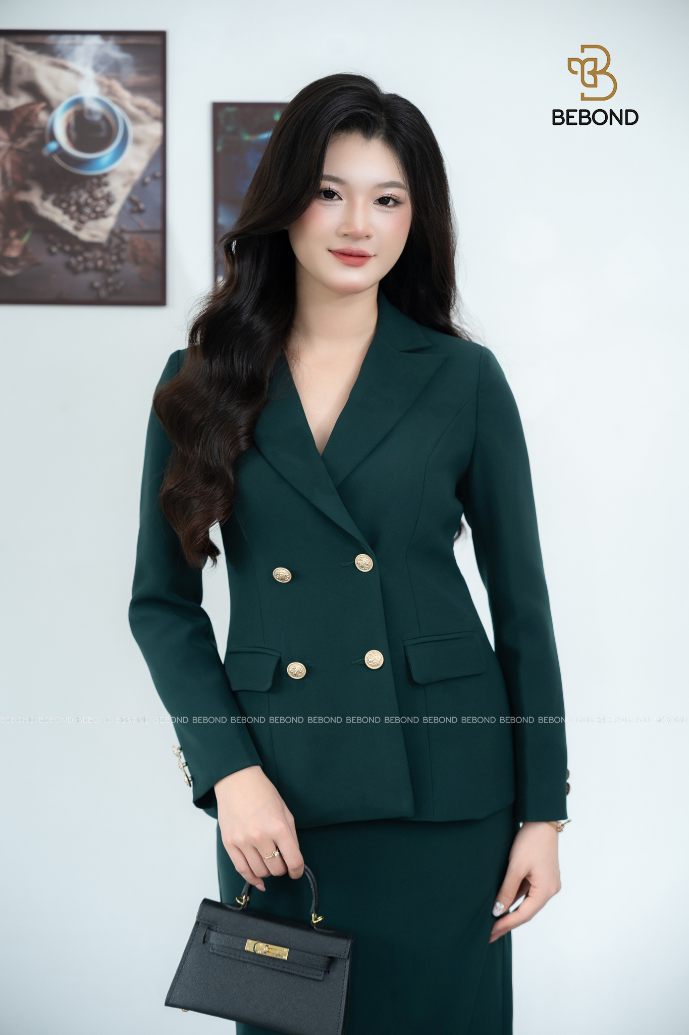 Set vest dài tay ANSEL màu XANH RÊU_thumbnail_4