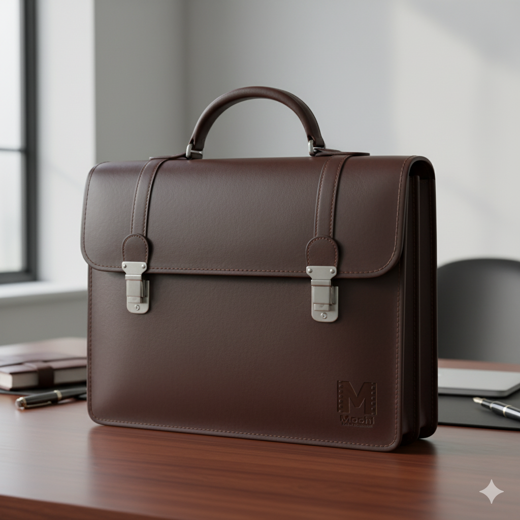 Cặp da in logo theo yêu cầu