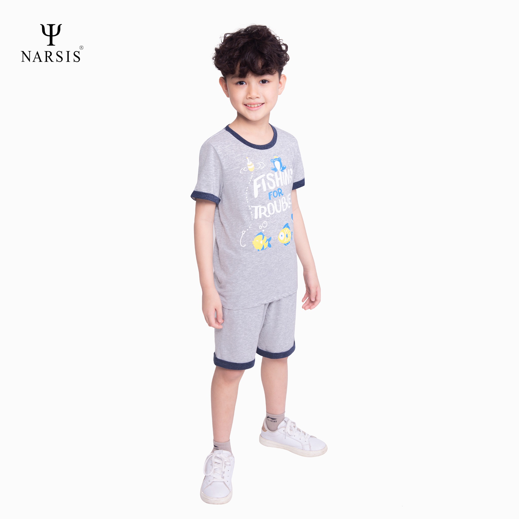 BỘ HÈ BÉ TRAI KE1021 NARSIS CHẤT LIỆU THOÁNG MÁT, DỄ CHỊU, THOẢI MÁI CẢ NGÀY, DỄ VẬN ĐỘNG