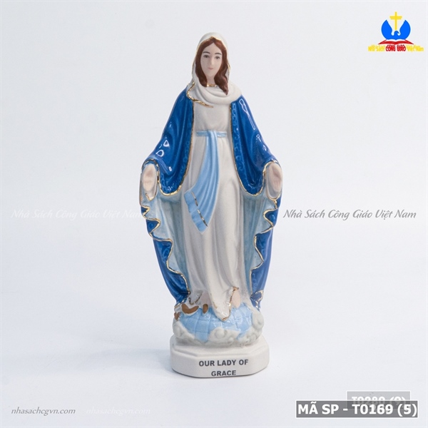 Tượng sứ Đức Mẹ Ban ơn 13cm