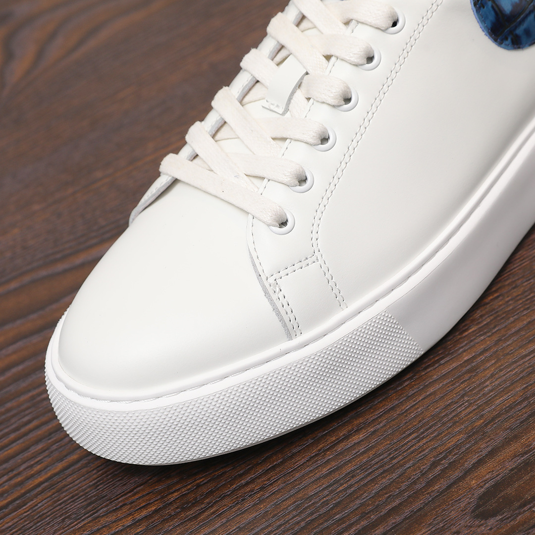 Giày thể thao nam da bò lớp một cao cấp – thiết kế buộc dây trẻ trung – giày trắng phong cách casual thoáng khí – form chuẩn thoải mái – phù hợp đi làm, đi chơi, vận động nhẹ_thumbnail_3