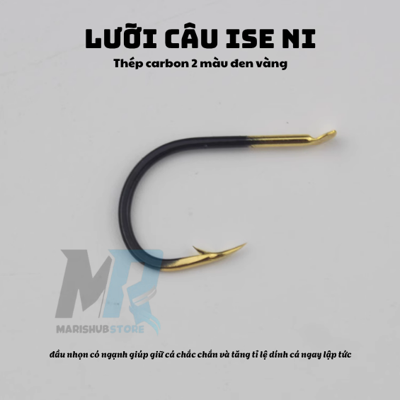 Túi 50 Lưỡi Câu iseni Vàng Đen_thumbnail_3