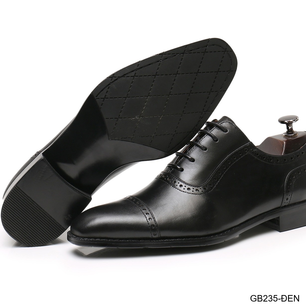 GB235 - Giày Oxford Nam Da Bò Phong Cách Anh Quốc, Thiết Kế Đục Lỗ Tinh Tế, Chống Trượt Thoáng Khí_thumbnail_2