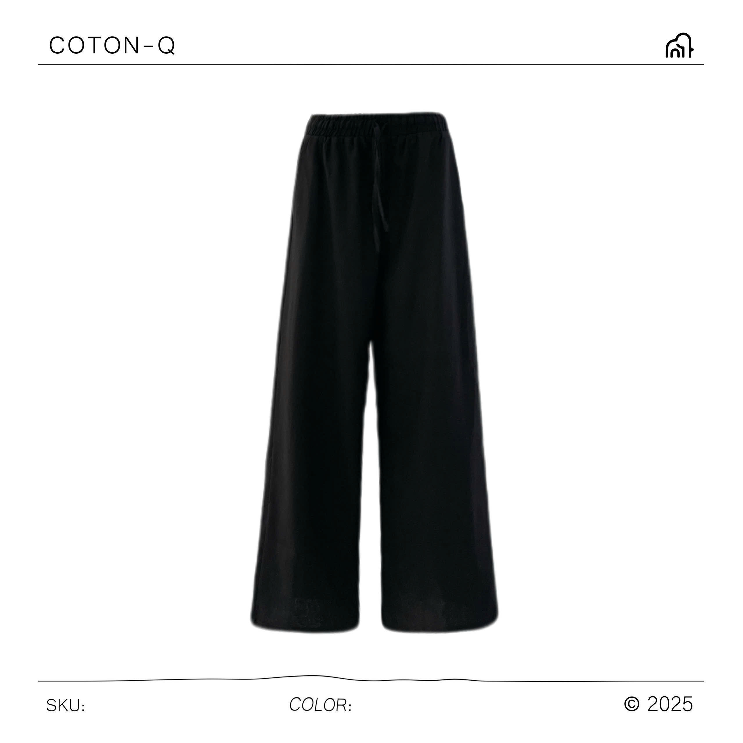 Quần linen lưng thun ( ĐEN )_thumbnail_0