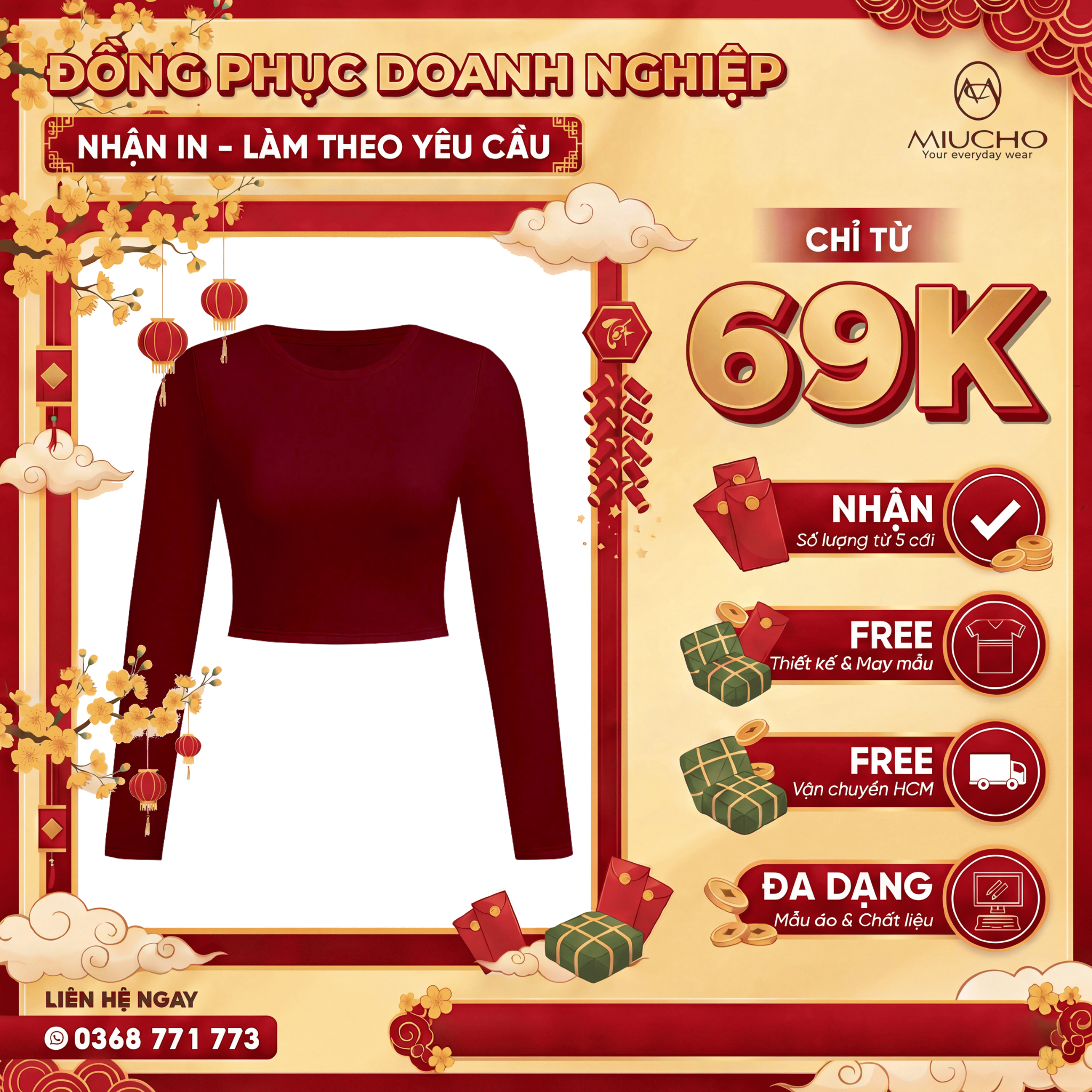 Áo tay dài ôm body croptop Beezy cổ tròn AT00044 vải visco 4 chiều hack dáng mềm mại thoáng mát