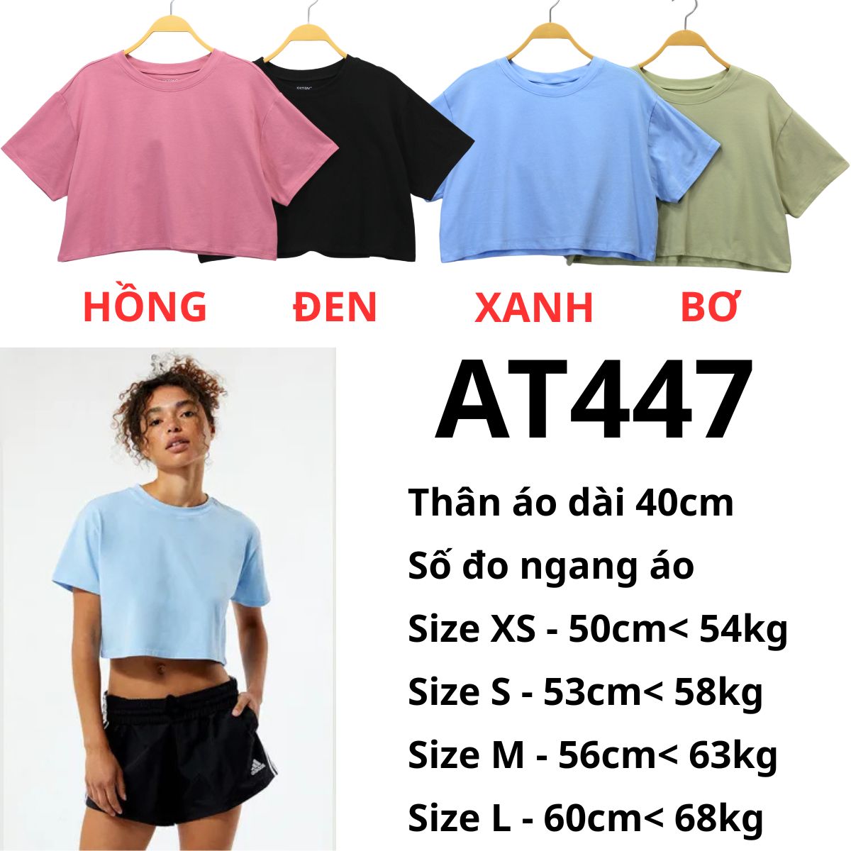 AT447 - Áo Thun Crop EST