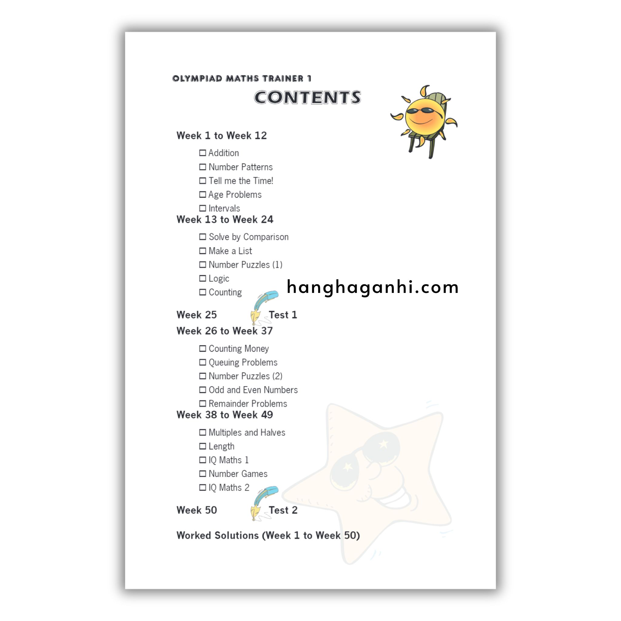 Olympiad Maths Trainer Level 1 in đen trắng - Sách Toán Tiếng Anh Singapore cho bé lớp 1_thumbnail_1