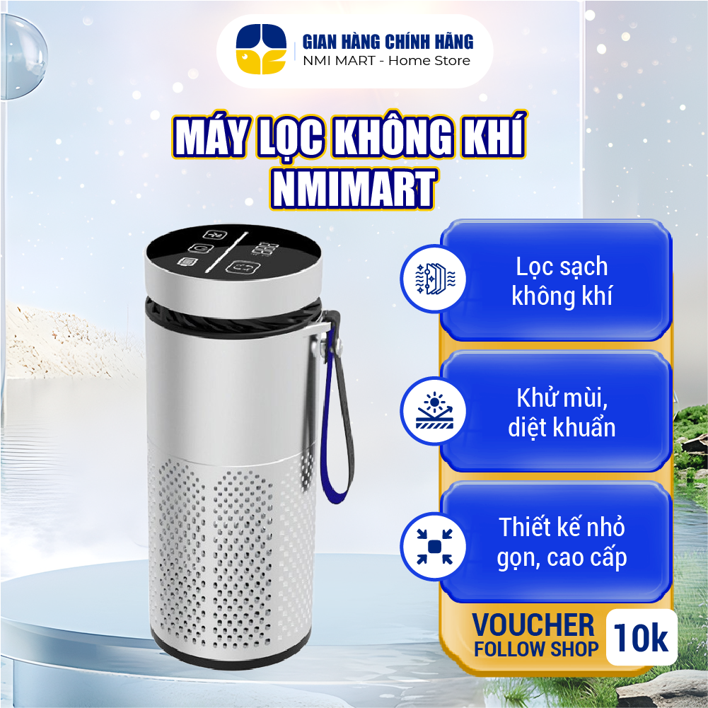 Máy Lọc Không Khí NMIMART LKK01 Cao Cấp - Khử Mùi Hiệu Quả cho Phòng Ngủ và Ô Tô với Bộ Lọc Hepa. - 27235800235