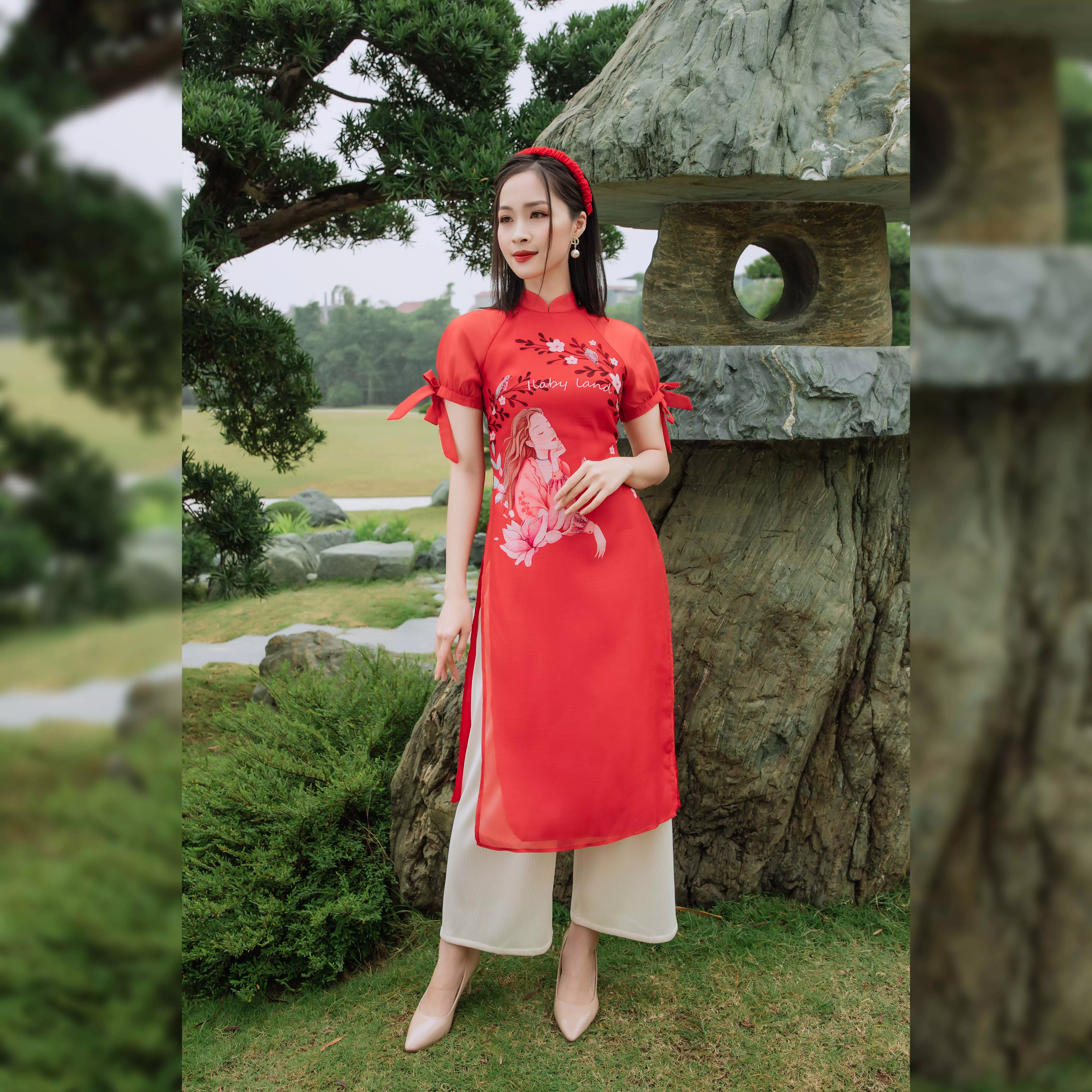 Áo dài mẹ đỏ Ilaby land_thumbnail_0