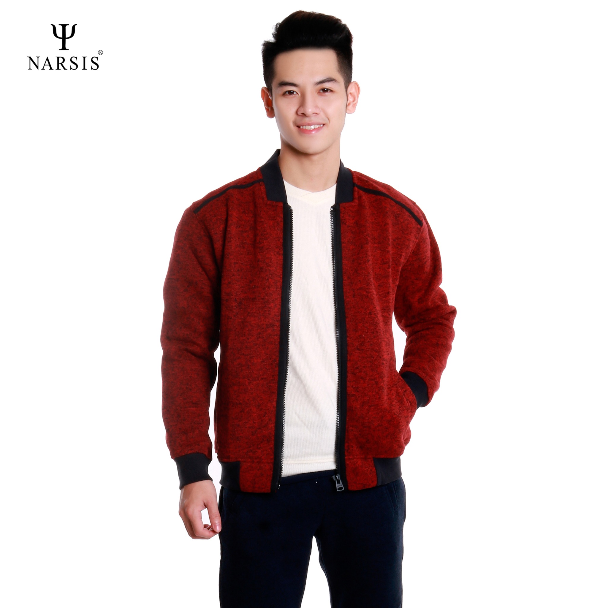 ÁO KHOÁC NAM D6072 NARSIS VẢI LEN COTTON ẤM ÁP, THOÁNG MÁT, GIỮ ẤM TỐT, MỀM MẠI, GIỮ ẤM TỐT, MỀM MẠI_thumbnail_2