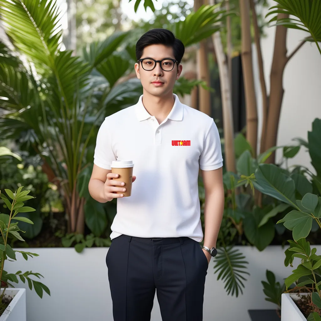 Áo polo cá sấu đứng form PLCSD2448 Miucho Iconic tay ngắn vải polyester thoáng mát chống nhăn in typography_thumbnail_2