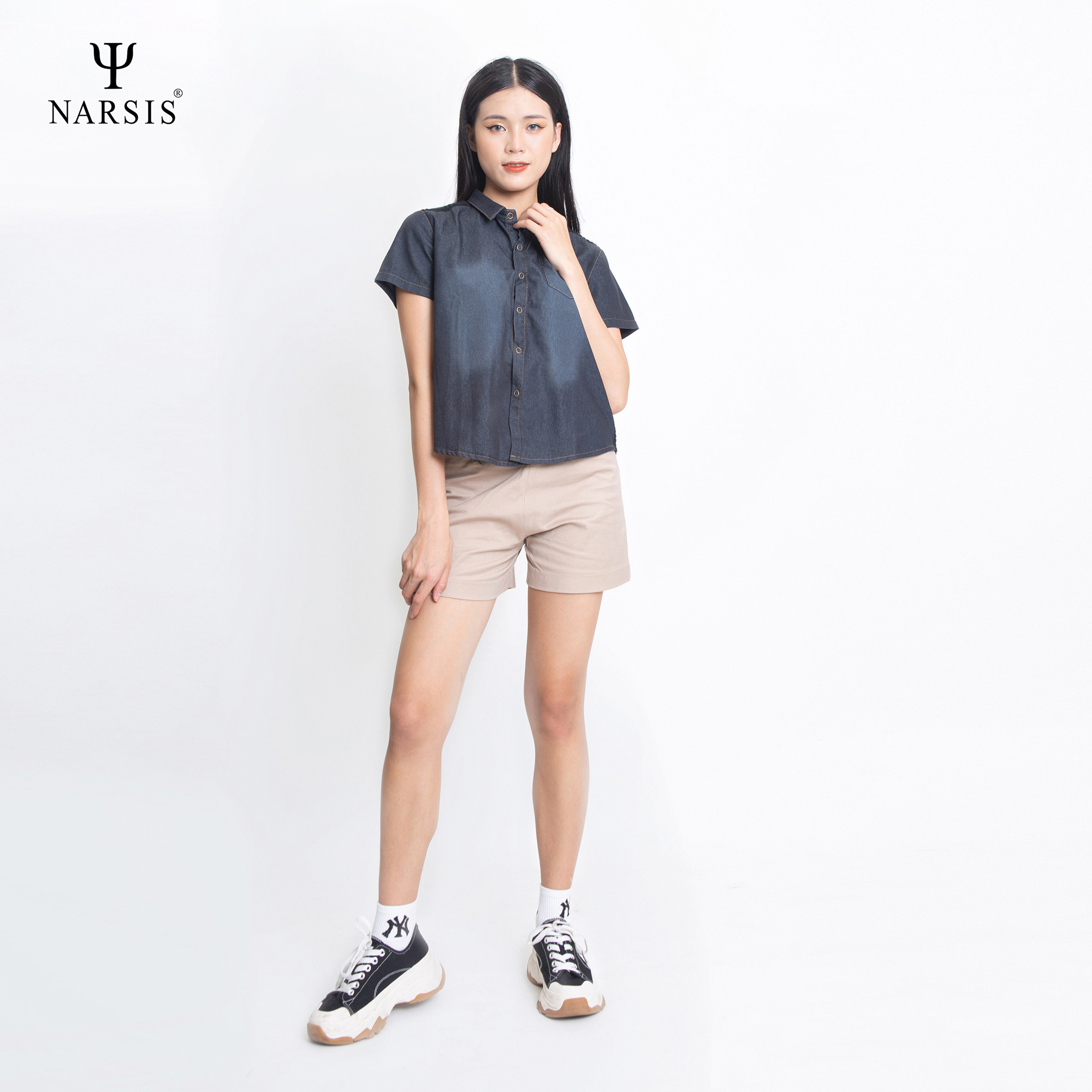 ÁO NỮ L7025A NARSIS CHẤT LIỆU JEAN BỀN BỈ, CÁ TÍNH, TRẺ TRUNG, THỜI TRANG, TRẺ TRUNG, THỜI TRANG