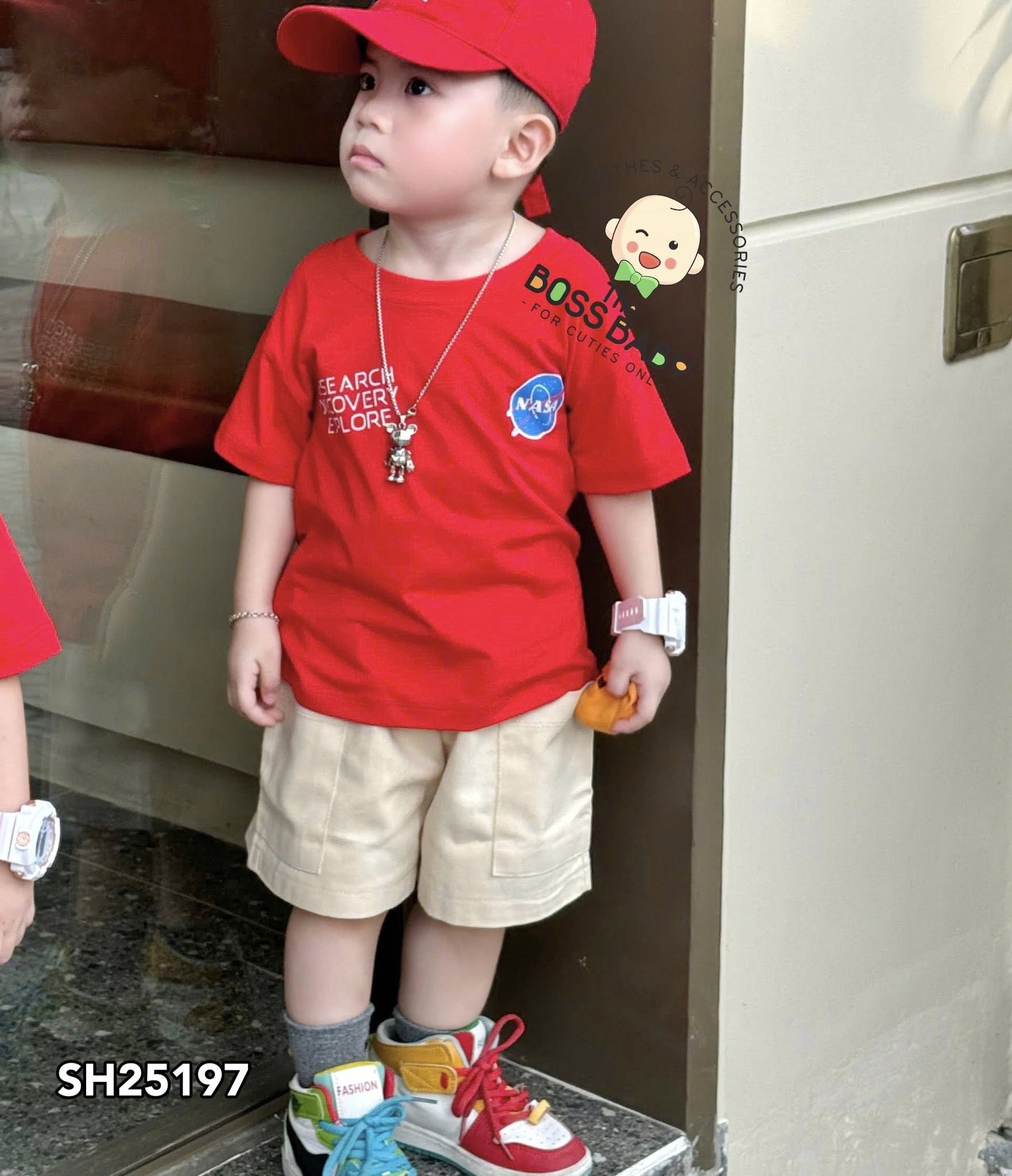 Set bộ kaki đỏ kem NASA túi sườn hiphop_thumbnail_2