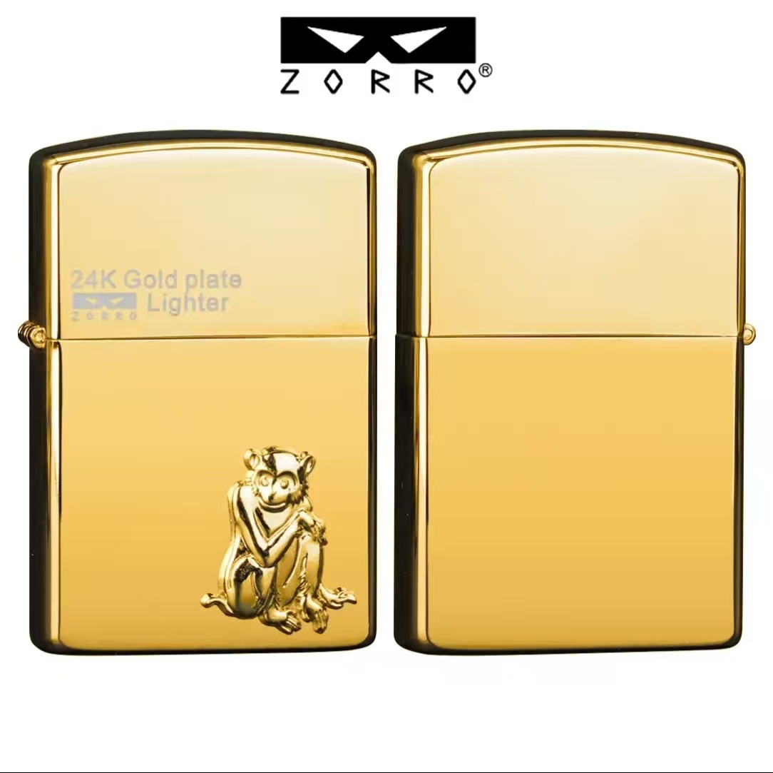 Bật lửa Zorro 12 con giáp mạ vàng_thumbnail_11