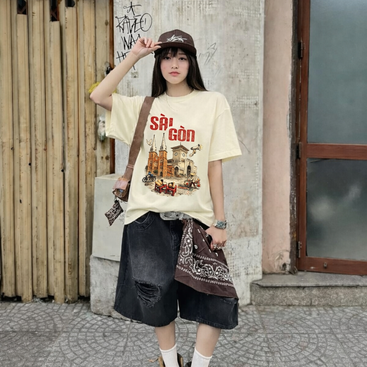 Áo thun unisex UX30-1181 địa điểm nổi tiếng SÀI GÒN dáng oversized local brand WETEE_thumbnail_2