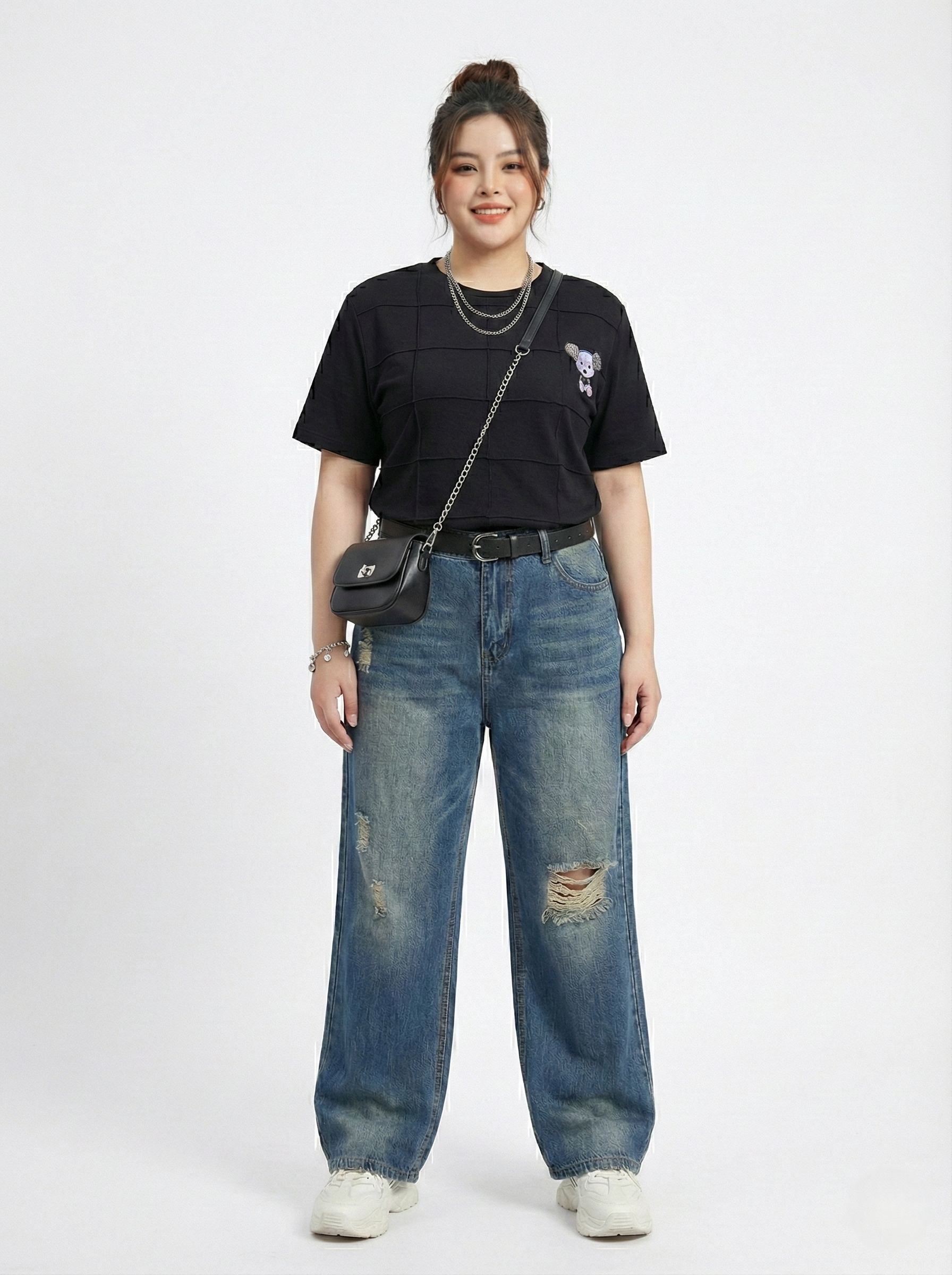 BIGSIZE NỮ - Quần suông rách rối T-QJ602