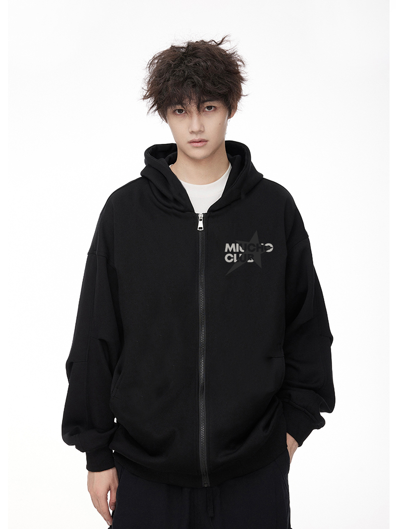 Áo hoodie zip local brand form rộng vải ni dày dặn HZD1633 Miucho Club in mix_thumbnail_4