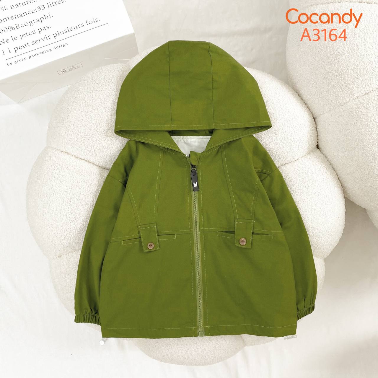 Áo khoác XANH 2 túi cúc