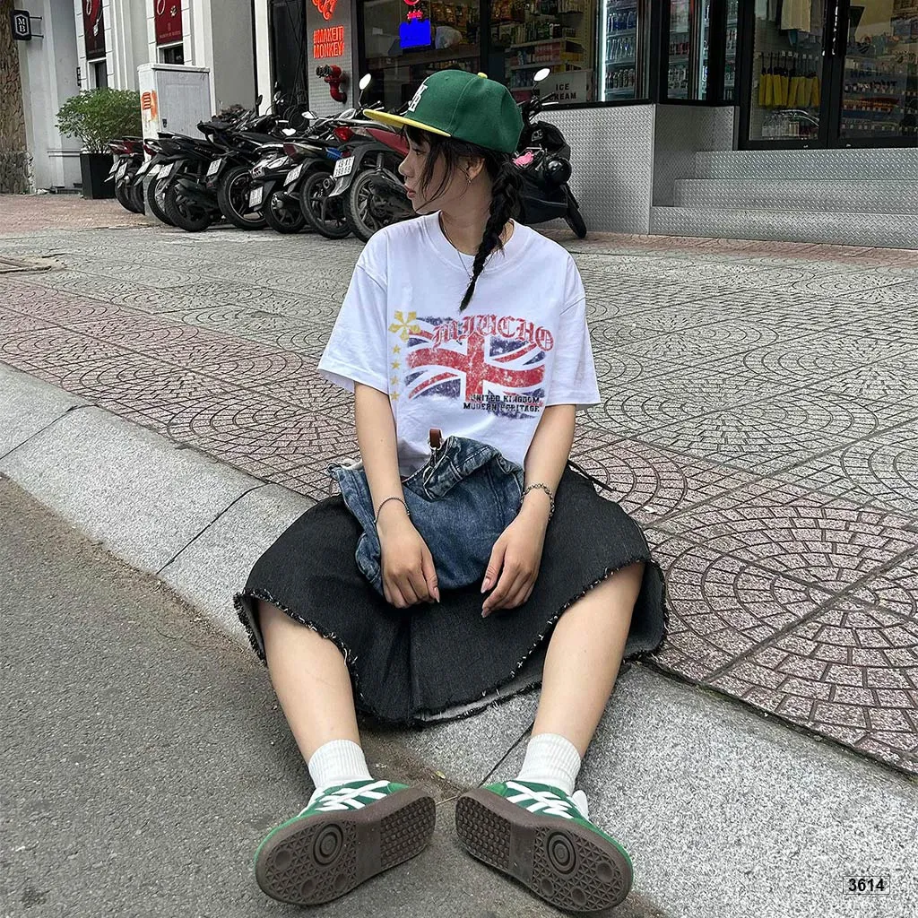 Áo thun unisex form boxy phong cách retro Miucho 3614_thumbnail_2