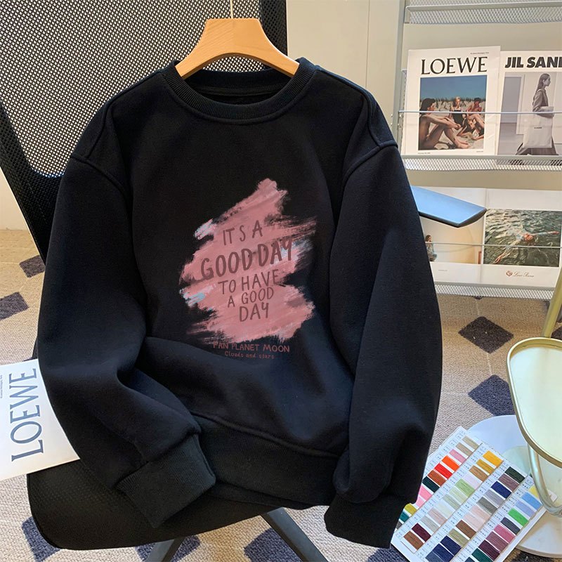 Áo sweater nữ dáng rộng dày - Áo nỉ thu đông unisex local brand -  Loza G0089_thumbnail_1