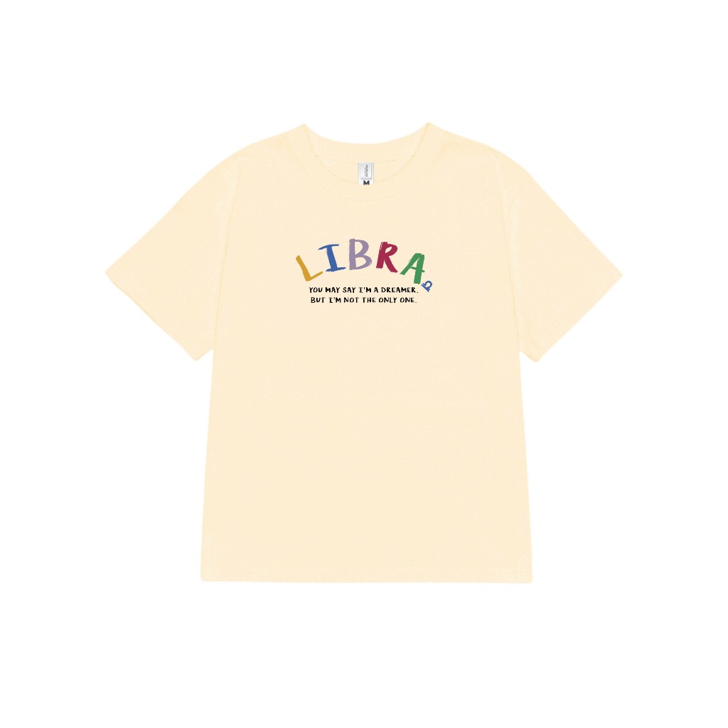 Áo baby tee ABD362 cung hoàng đạo Thiên Bình LIBRA Miucho cotton cổ tròn in typography