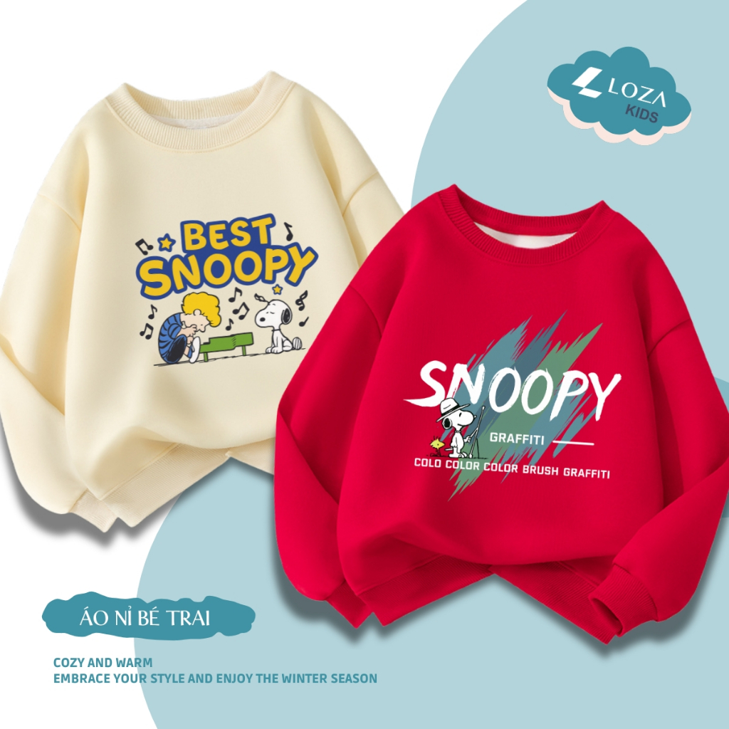 Áo sweater bé trai in hình BST Snoopy nhiều mẫu - Loza Kids IN010_thumbnail_2