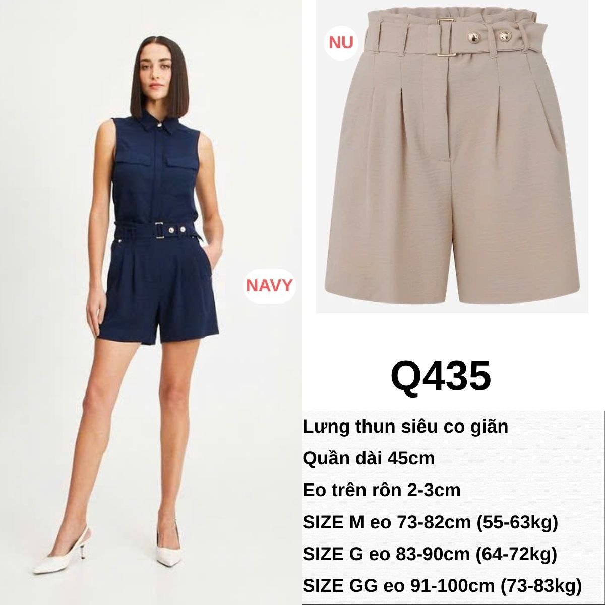 Q435- Quần đùi đũi