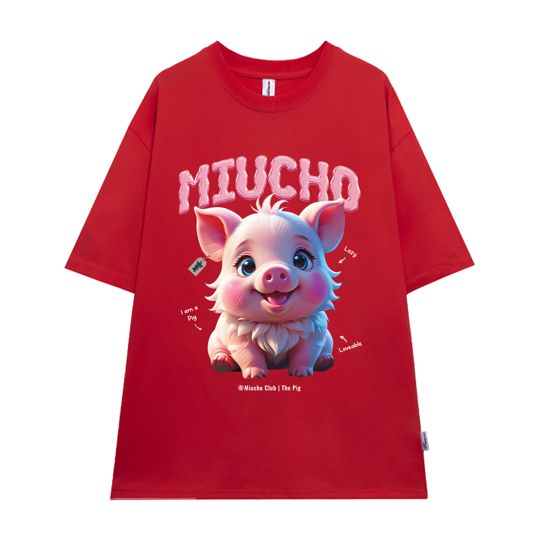 Áo thun form rộng 12 con giáp tuổi Hợi (tuổi heo) ATD1242 Miucho tay ngắn cổ tròn in mix_thumbnail_19