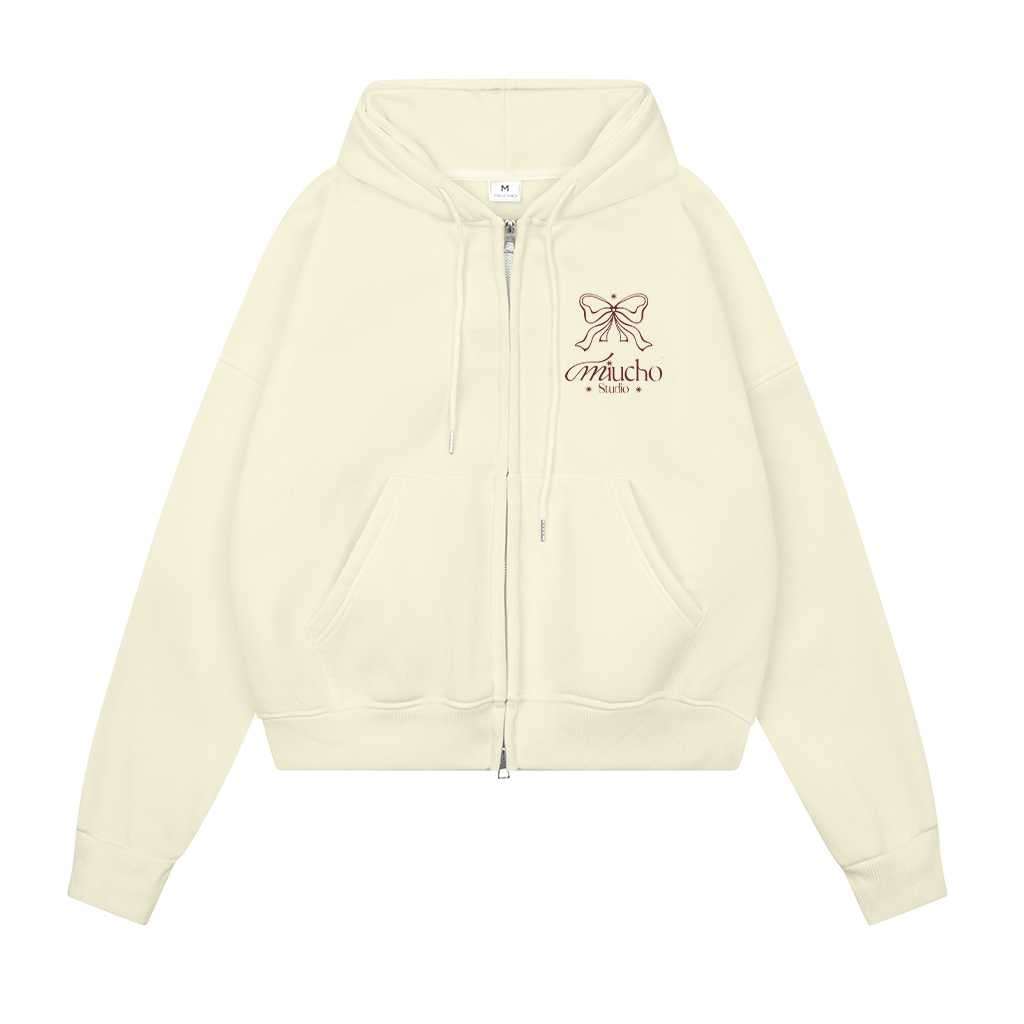 Áo hoodie zip form boxy local brand vải nỉ bông dày dặn khóa kéo HXD1630 Miucho in mix_thumbnail_0