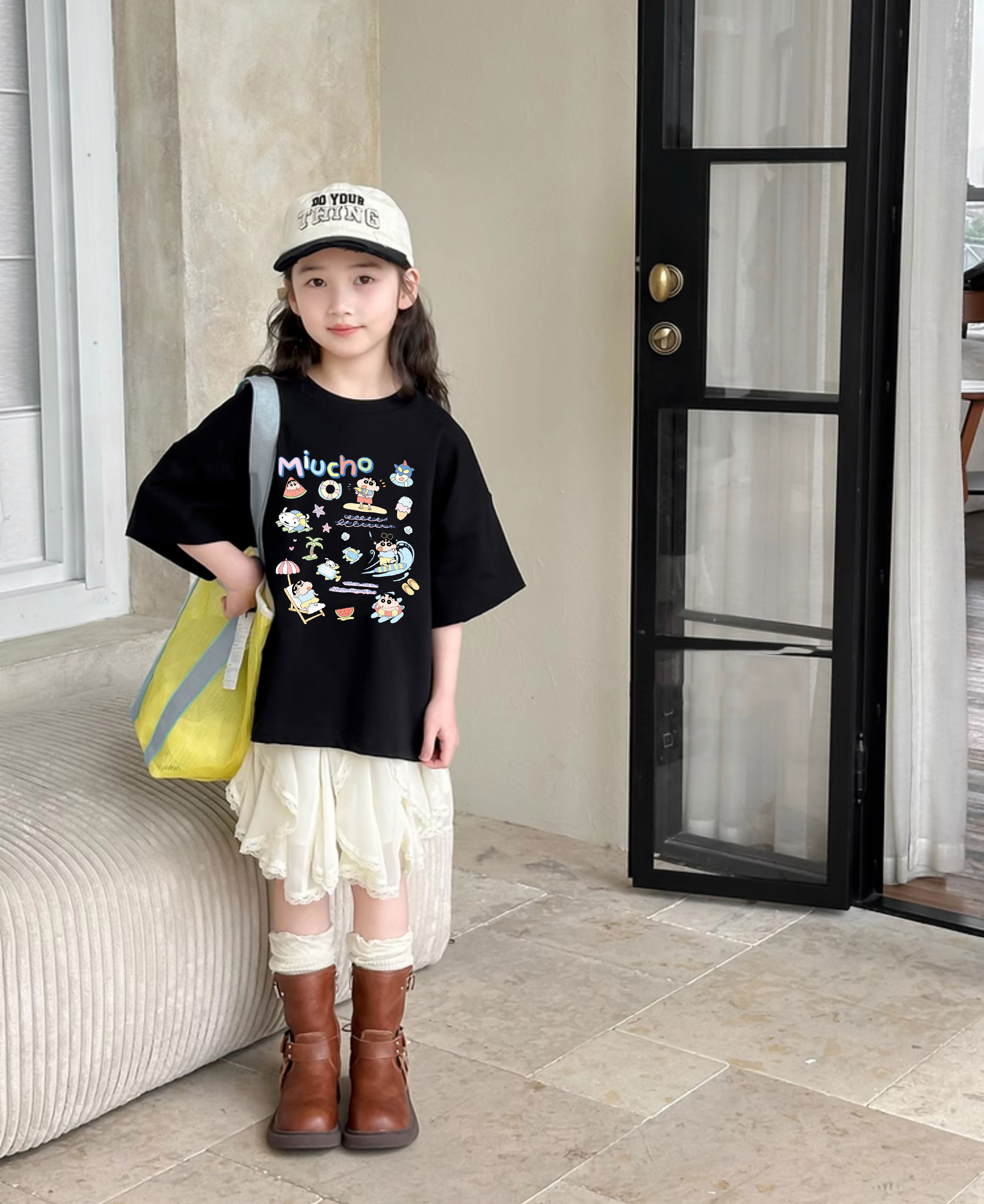 Áo thun trẻ em phong cách Hàn Quốc AED2380 Miucho Kid tay ngắn vải cotton thoáng mát in mix_thumbnail_5