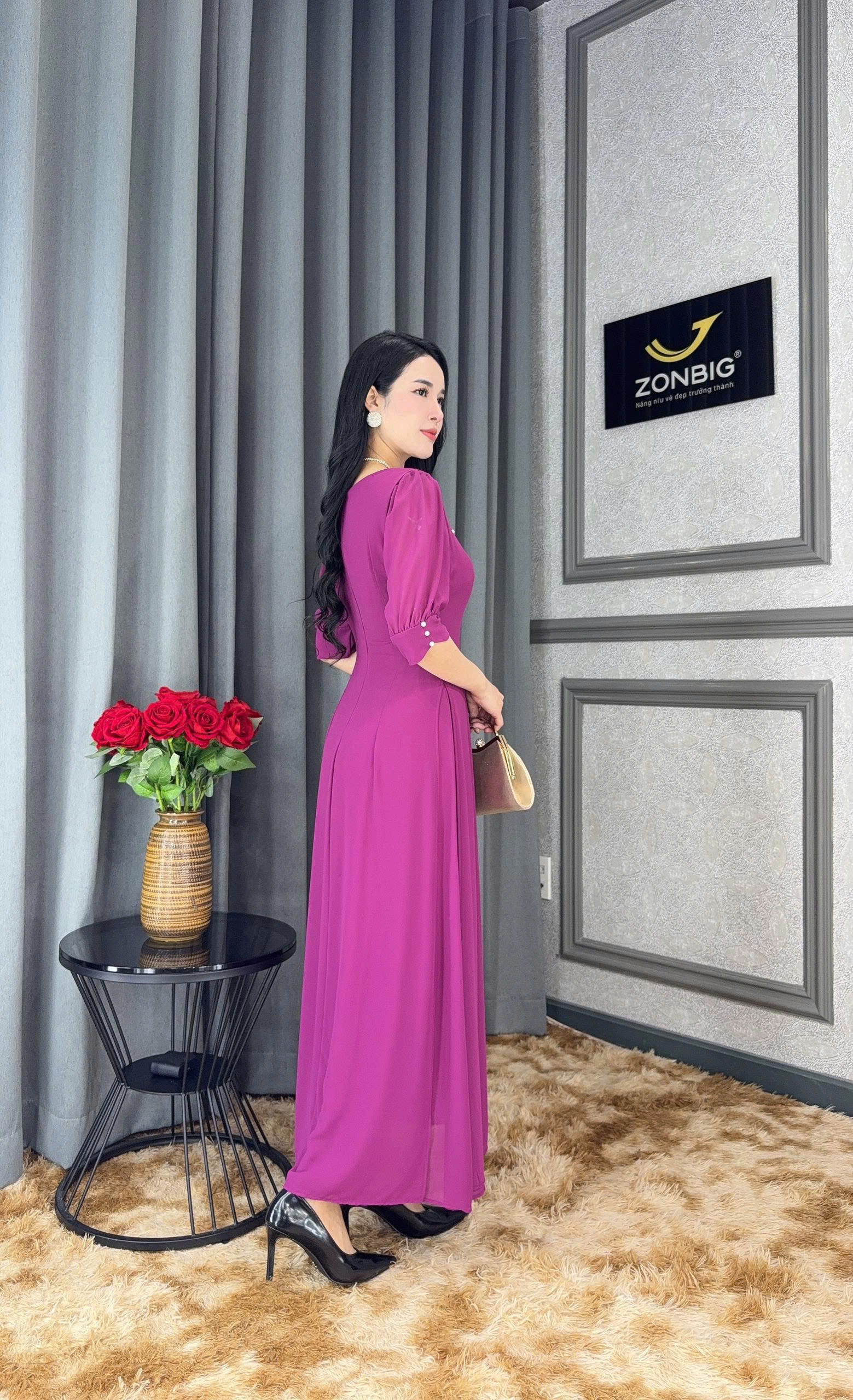 Đầm giả áo dài - Y1429 - Thương hiệu Zonbig_thumbnail_4