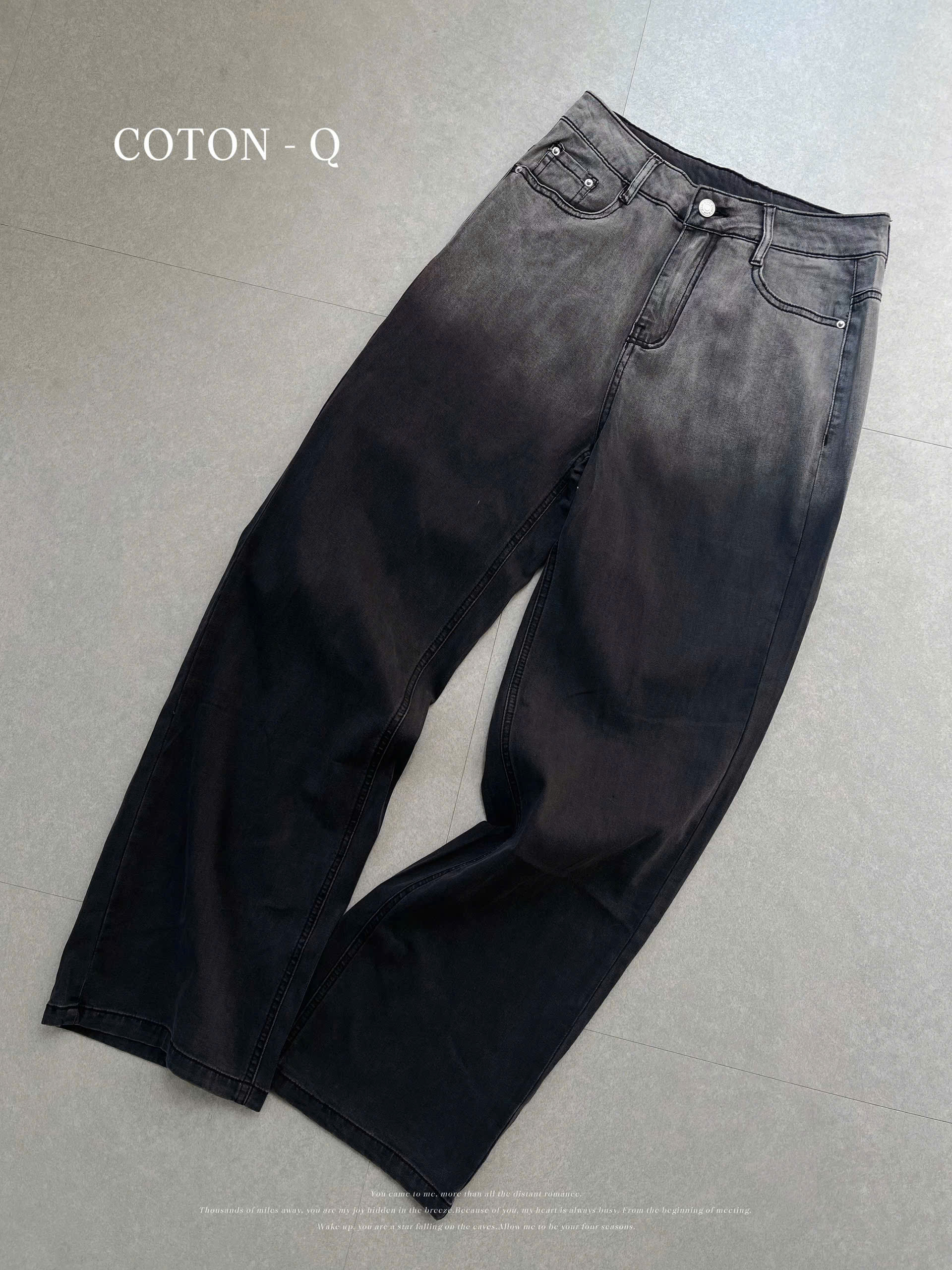 HQ382 Quần jean mềm phối màu