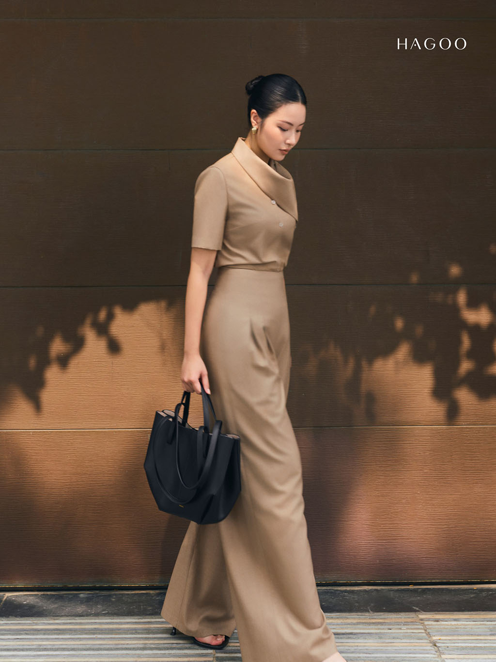 Set áo sơ mi vạt cổ quần suông HAGOO_thumbnail_4