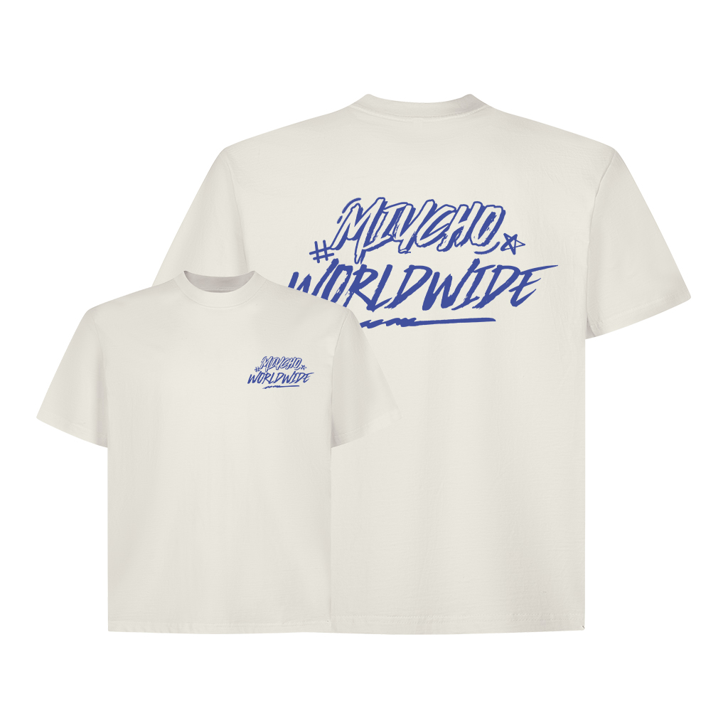 Áo phông nam world wide form boxy 2149 Miucho Club vải cotton 2c 250gsm cổ tròn đứng form in mix_thumbnail_0