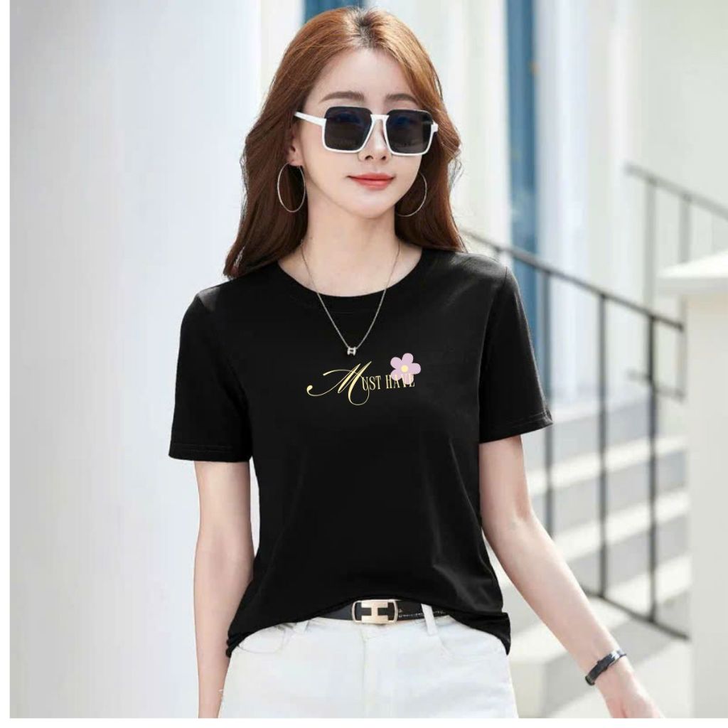 [Form Vừa] Áo phông nữ Loza chất liệu thun cotton mềm mịn in chữ Must have - Mã VT7965