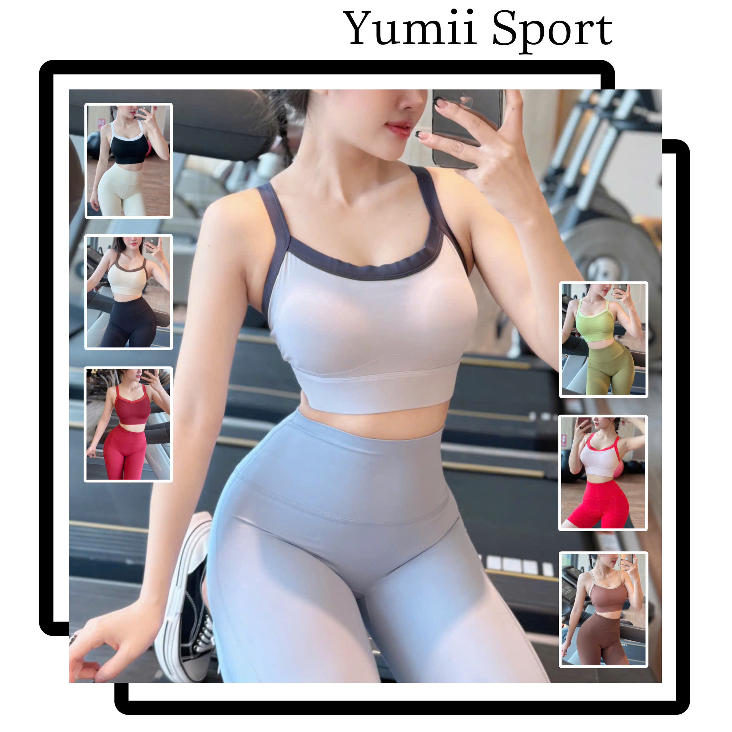 Áo Lót Thể Thao Tập Gym Yoga Nữ Yumiisport Áo Bra Dây Màu Cài Khoá Nâng Ngực Không Gọng Vải Co Giãn Thoáng Mát Sẵn Mút