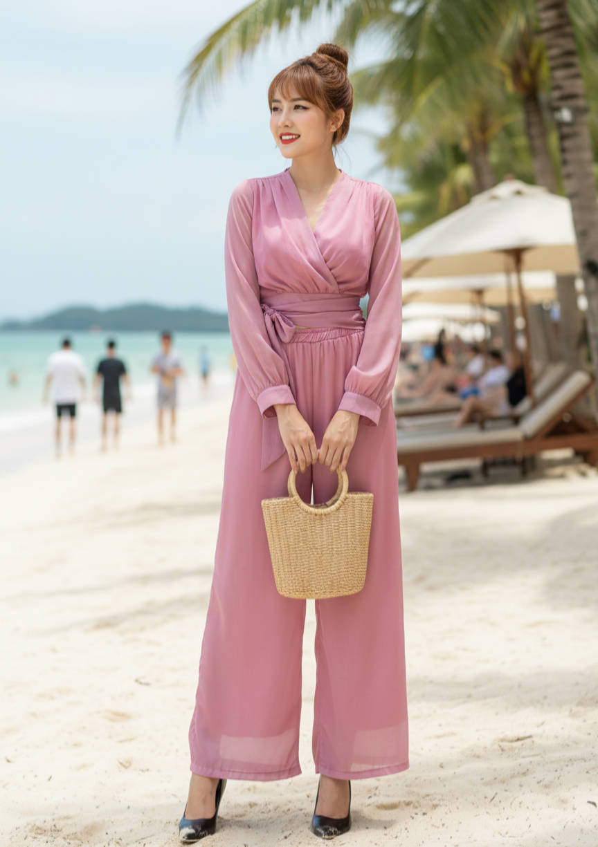 Set bộ lụa tay dài cột eo_thumbnail_4