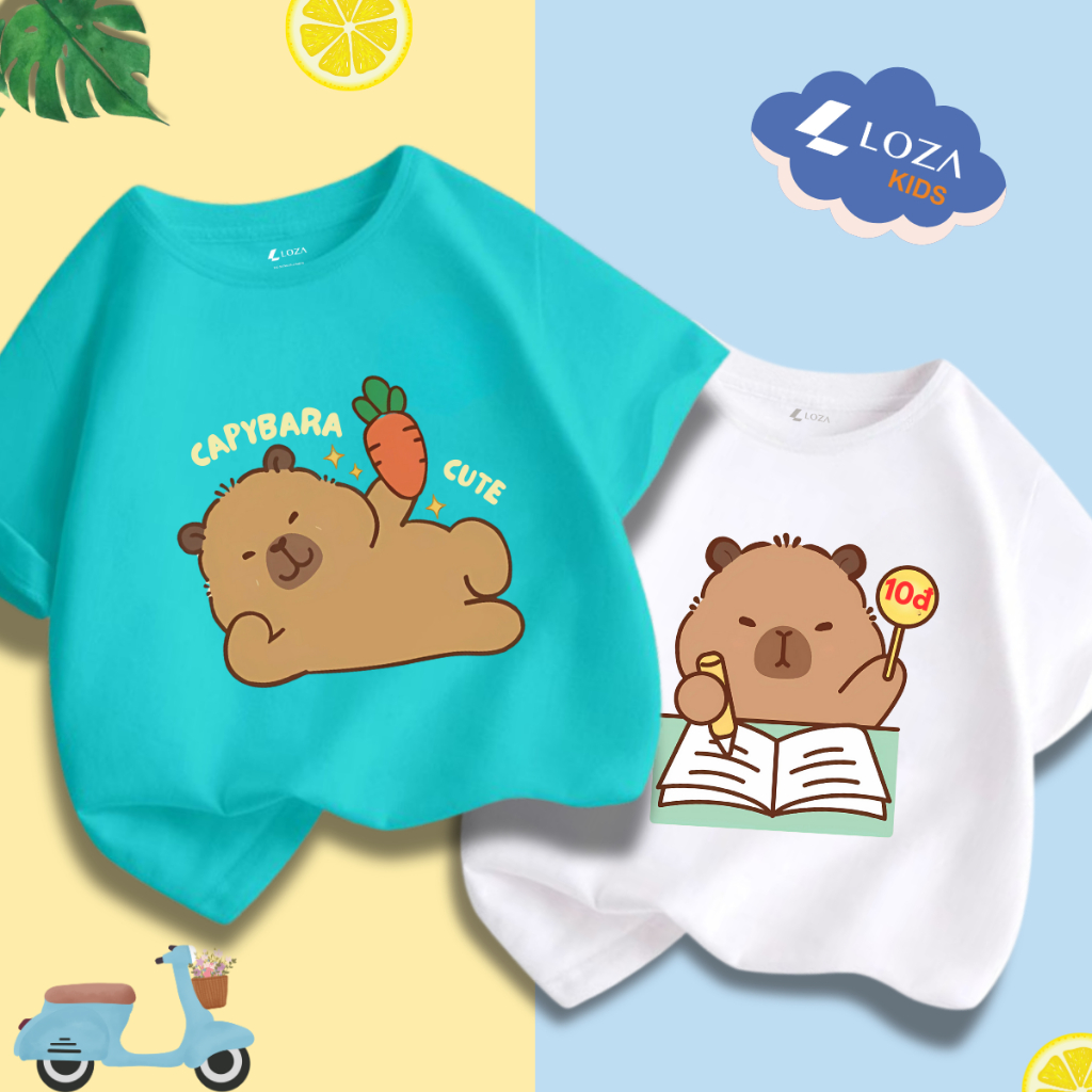 Áo thun bé trai in hình Capybara nhiều mẫu - Loza Kids CA006_thumbnail_6